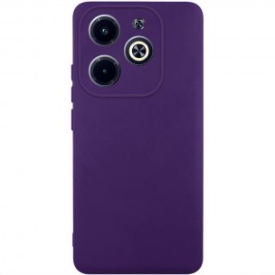 Чохол TPU GETMAN Liquid Silk Full Camera для Infinix Hot 40i Темно фіолетовий / Dark Purple