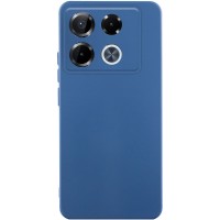 Чохол TPU GETMAN Liquid Silk Full Camera для Infinix Note 40 Pro 4G Синій / Navy Blue