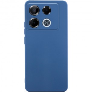Чохол TPU GETMAN Liquid Silk Full Camera для Infinix Note 40 Pro 4G Синій / Navy Blue Чохол TPU GETMAN Liquid Silk Full Camera для Infinix Note 40 Pro 4G Синій / Navy Blue