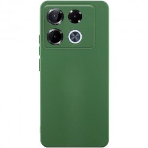 Чехол TPU GETMAN Liquid Silk Full Camera для Infinix Note 40 Pro 4G Зеленый / Dark green