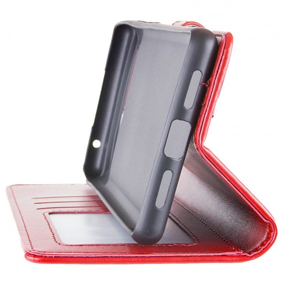 Кожаный чехол-книжка GETMAN Gallant (PU) для ZTE Blade A75 4G Красный