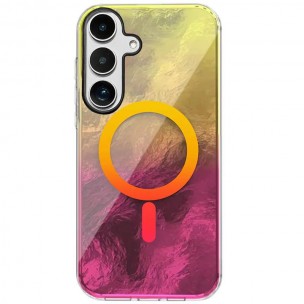Чохол TPU Shiny Mountain (MagFit) для Samsung Galaxy S24 FE Yellow / Pink Чохол TPU Shiny Mountain (MagFit) для Samsung Galaxy S24 FE Yellow / Pink
