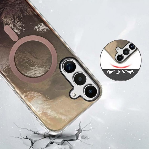 Чехол TPU Shiny Mountain (MagFit) для Samsung Galaxy S24 FE Chocolate