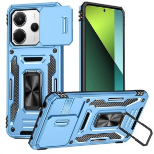 Ударостійкий чохол Camshield Army Ring для Xiaomi Redmi Note 14 4G (Int. version) / 14 5G Блакитний / Light Blue