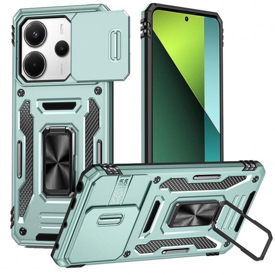 Ударостійкий чохол Camshield Army Ring для Xiaomi Redmi Note 14 4G (Int. version) / 14 5G Зелений / Light Green