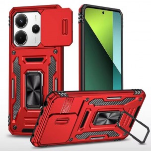 Ударостійкий чохол Camshield Army Ring для Xiaomi Redmi Note 14 4G (Int. version) / 14 5G Червоний / Red