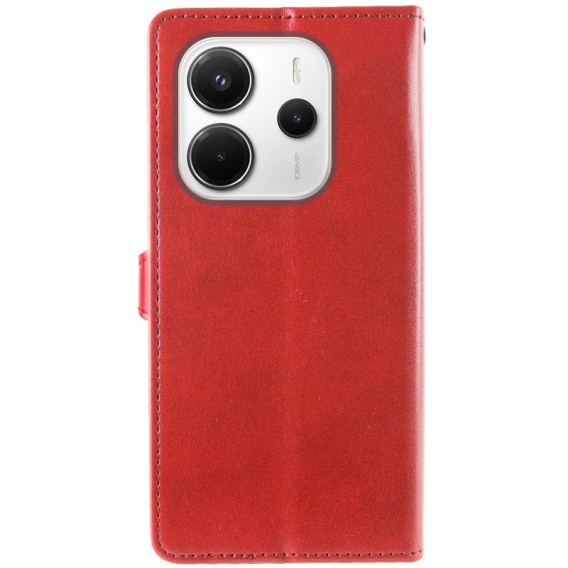 Шкіряний чохол-книжка GETMAN Gallant (PU) для Xiaomi Redmi Note 14 4G (Int. version) Червоний