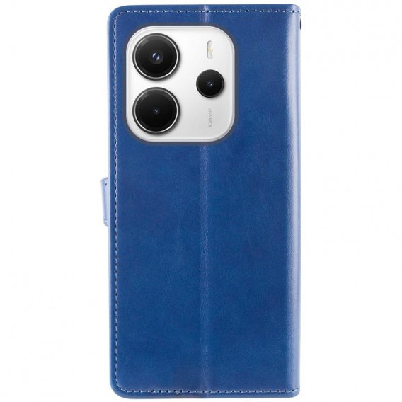 Кожаный чехол-книжка GETMAN Gallant (PU) для Xiaomi Redmi Note 14 4G (Int. version) Синий