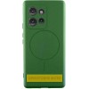 Чохол Silicone Cover Lakshmi Full Camera (AA) with MagFit для Motorola Edge 60 / 60 Fusion Зелений / Dark green