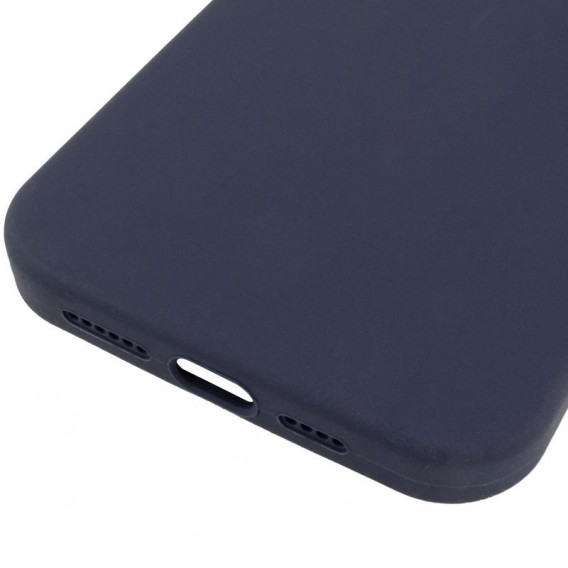Чохол Silicone Case (AA) Logo with MagSafe для Apple iPhone 13 (6.1") Темно-синій / Midnight blue