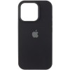 Чохол Silicone Case (AA) Logo with MagSafe для Apple iPhone 13 (6.1") Чорний / Black