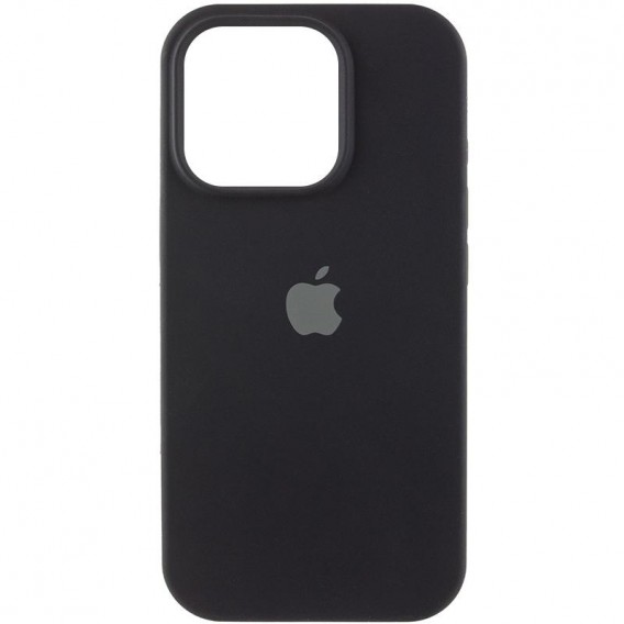 Чохол Silicone Case (AA) Logo with MagSafe для Apple iPhone 13 (6.1") Чорний / Black