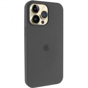 Чохол Silicone Case (AA) Logo with MagSafe для Apple iPhone 14 Pro (6.1") Сірий / Dark Gray