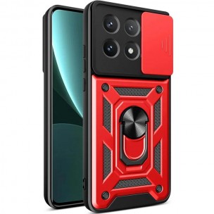 Чехол Ummi Camshield Serge Ring для Xiaomi Poco X6 Pro Красный / Red Чехол Ummi Camshield Serge Ring для Xiaomi Poco X6 Pro Красный / Red