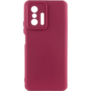 Чохол Silicone Cover Ummi Lakshmi Full Camera (AA) для Xiaomi 11T / 11T Pro Бордовий / Marsala