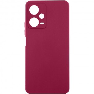 Чехол Silicone Cover Ummi Lakshmi Full Camera (AA) для Xiaomi Redmi Note 12 Pro 5G Бордовый / Marsala