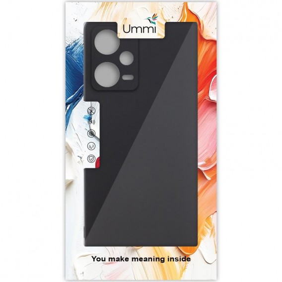 Чехол Silicone Cover Ummi Lakshmi Full Camera (AA) для Xiaomi Redmi Note 12 Pro 5G Черный / Black