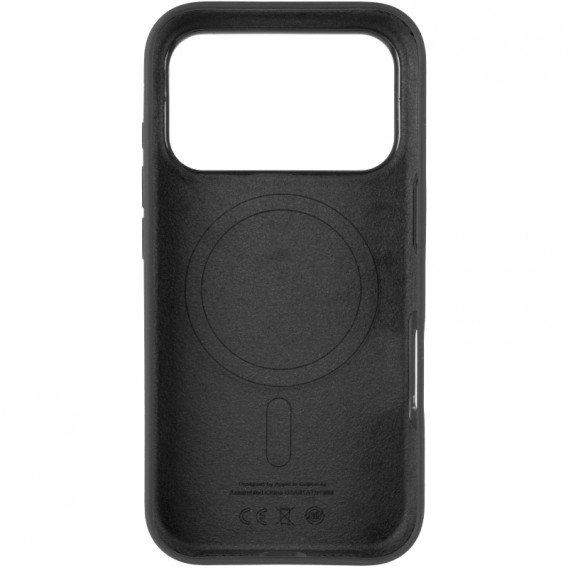 Чехол Silicone case (AAA) with Magsafe and Animation для Apple iPhone 17 Pro Max (6.9 дюйма) Black