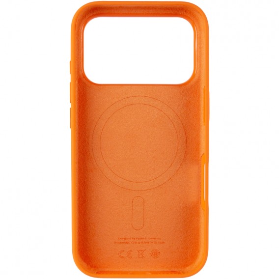 Чехол Silicone case (AAA) with Magsafe and Animation для Apple iPhone 17 Pro Max (6.9 дюйма) Orange