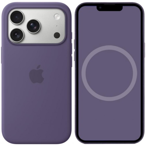 Чохол Silicone case (AAA) with Magsafe and Animation для Apple iPhone 17 Pro Max (6.9") Purple Fog