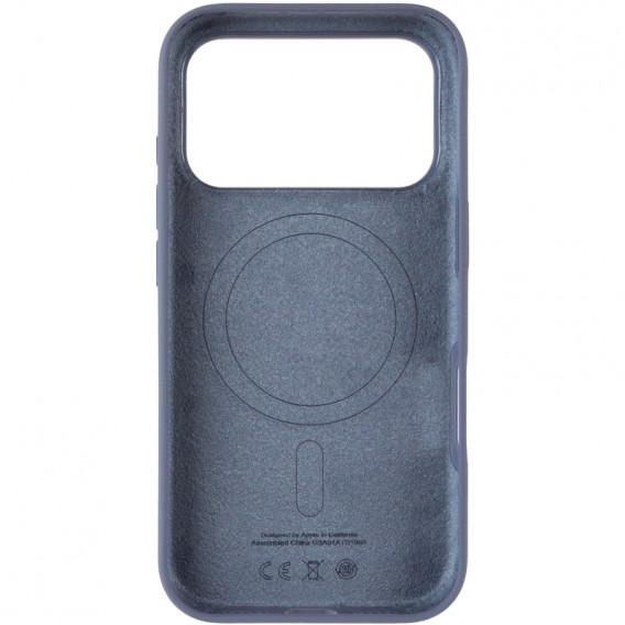 Чохол Silicone case (AAA) with Magsafe and Animation для Apple iPhone 17 Pro Max (6.9") Anchor Blue