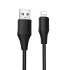 Дата кабель Hoco X124 Bien silicone USB to Lightning 2.4A (1m) Black
