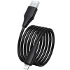 Дата кабель Hoco X124 Bien silicone USB to Lightning 2.4A (1m) Black