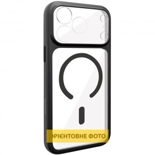 Чехол TPU+PC GETMAN Moon Clear with MagSafe для Apple iPhone 13 (6.1 дюйма) Black