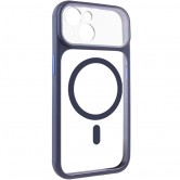 Чехол TPU+PC GETMAN Moon Clear with MagSafe для Apple iPhone 13 (6.1 дюйма) Blue