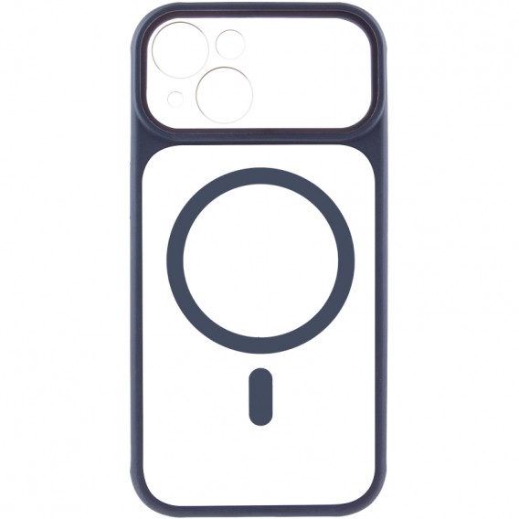 Чохол TPU+PC GETMAN Moon Clear with MagSafe для Apple iPhone 13 (6.1") Blue
