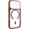 Чохол TPU+PC GETMAN Moon Clear with MagSafe для Apple iPhone 17 Pro (6.3") Brown