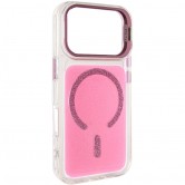 Чехол для iPhone 18 Pro / iPhone 17 Pro TPU+PC Jewel Sparkle with MagSafe Pink Ruby