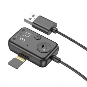 Bluetooth аудіо ресивер Borofone BC49 June (USB-A) Black Bluetooth аудіо ресивер Borofone BC49 June (USB-A) Black