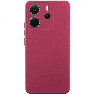 Чохол Silicone Cover Ummi Lakshmi Full Camera (AA) для Xiaomi Redmi Note 14 4G (Int. version) Бордовий / Marsala