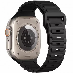 Силиконовый ремешок Defense для Apple Watch 42(ser.1-3)/44/45/46/49mm Black