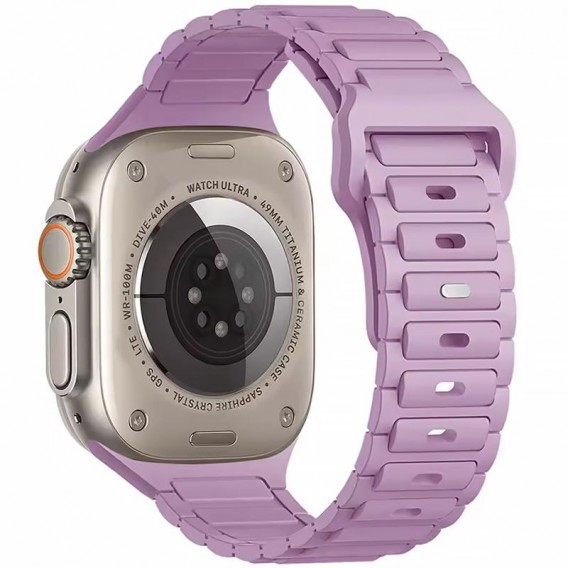 Силіконовий ремінець Defense для Apple Watch 42(ser.1-3)/44/45/46/49mm Purple