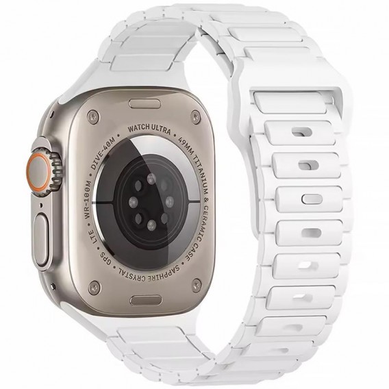 Силіконовий ремінець Defense для Apple Watch 42(ser.1-3)/44/45/46/49mm White
