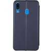 Кожаный чехол-книжка Classy для Samsung Galaxy A20 / A30 Темно-синий