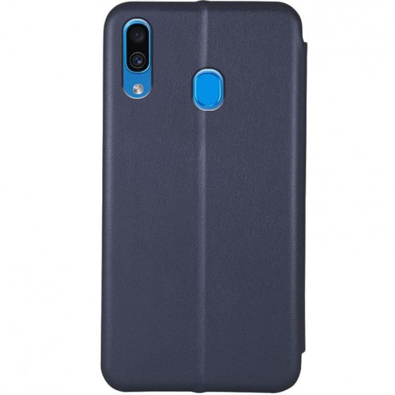 Кожаный чехол-книжка Classy для Samsung Galaxy A20 / A30 Темно-синий