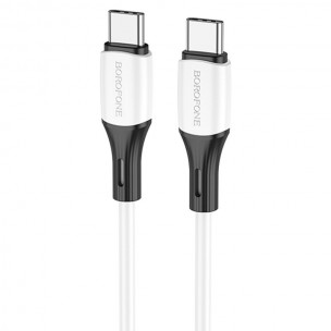 Дата кабель Borofone BX79 Type-C to Type-C 60W (1m) Білий