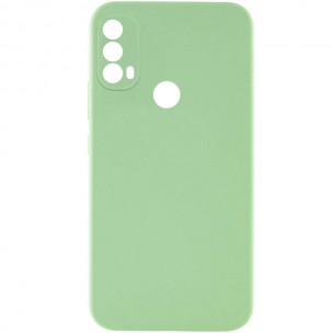 Чохол Silicone Cover Lakshmi Full Camera (AAA) для Motorola Moto E40 М'ятний / Mint