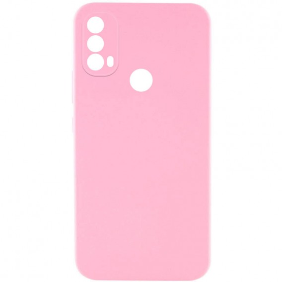 Чехол Silicone Cover Lakshmi Full Camera (AAA) для Motorola Moto E40 Розовый / Light pink