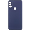 Чехол Silicone Cover Lakshmi Full Camera (AAA) для Motorola Moto E40 Темно-синий / Midnight blue