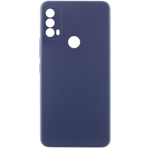 Чехол Silicone Cover Lakshmi Full Camera (AAA) для Motorola Moto E40 Темно-синий / Midnight blue