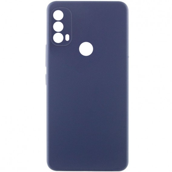 Чехол Silicone Cover Lakshmi Full Camera (AAA) для Motorola Moto E40 Темно-синий / Midnight blue