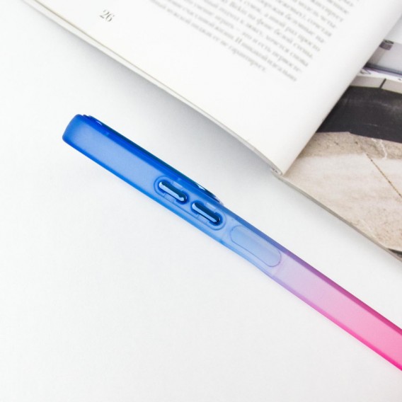 Чехол TPU+PC Fresh sip series для Xiaomi Redmi Note 12 4G Розовый / Синий