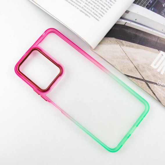 Чохол TPU+PC Fresh sip series для Xiaomi Redmi Note 12 4G Салатовий / Рожевий