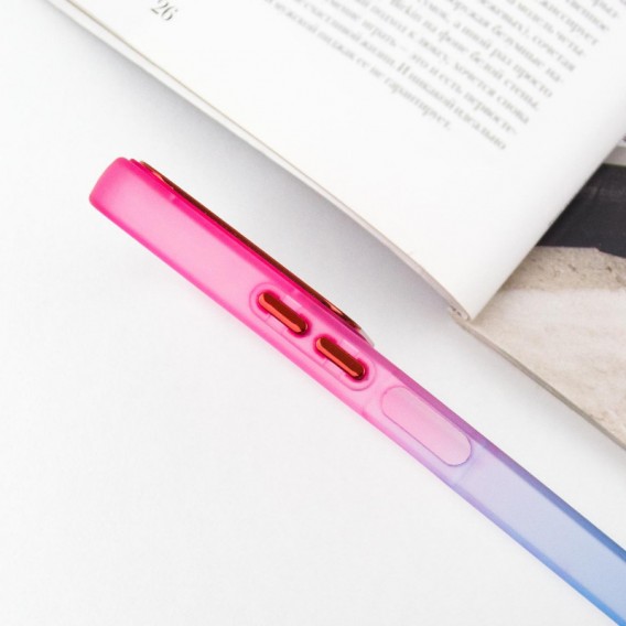 Чехол TPU+PC Fresh sip series для Xiaomi Redmi Note 12 4G Синий / Розовый