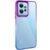 Чехол TPU+PC Fresh sip series для Xiaomi Redmi Note 12 4G Синий / Фиолетовый
