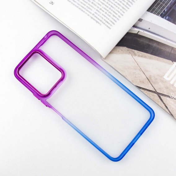 Чехол TPU+PC Fresh sip series для Xiaomi Redmi Note 12 4G Синий / Фиолетовый